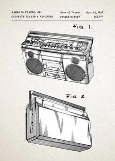 Magnetofon patent PLAKAT