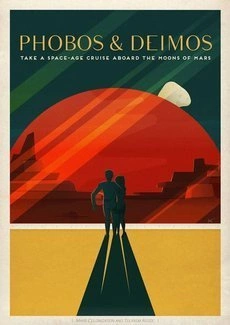 Mars - Phobos & Deimos PLAKAT