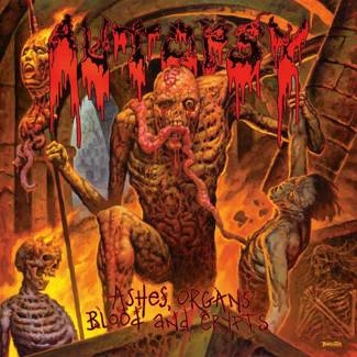 AUTOPSY Ashes Organs Blood & Crypts BLACK LP